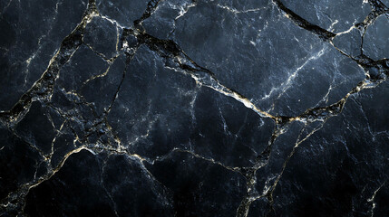 Wall Mural - A dark blue marble with gold veins.