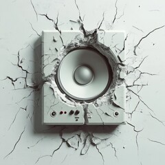 Dynamic Speaker Breaking Through Wall for Sound Impact