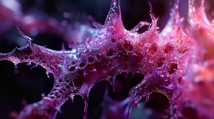 Wall Mural - Abstract Purple Cell Structure: A Microscopic Exploration