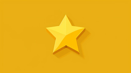 Sticker - A single gold star on a yellow background.