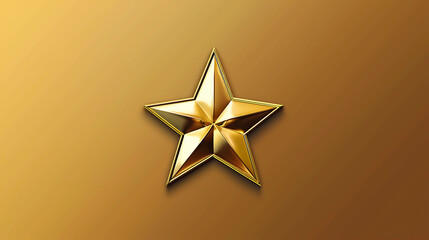 Sticker - A single golden star on a golden background.