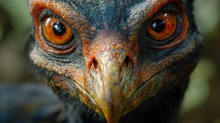 Poster - Close Up of a Bird's Eye with Intense Gaze