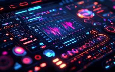 Aufkleber - Futuristic creative industry platform with sleek interface