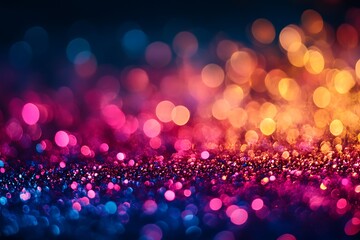 Wall Mural - Abstract bokeh background with colorful lights