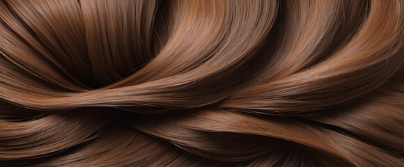 Poster - surface of wave healthy brown hair texture background