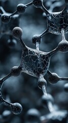 Wall Mural - abstract molecular structure: a 3d render of a molecule