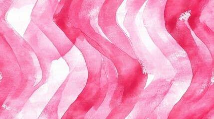 Wall Mural - Pink Bohemian Pattern with Seamless Wavy Design Watercolor Bohemian Brush Strokes Tribal Batik Inspiration Abstract Watercolor Repeating Pattern Geometric Texture in Watercolor Abstract Pale Brush