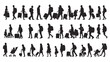 © PK Design - Silhouette of Diverse People with Luggage Walking in Motion