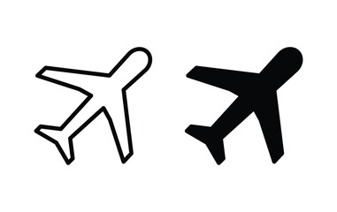 airplane icon, air plane sign vector