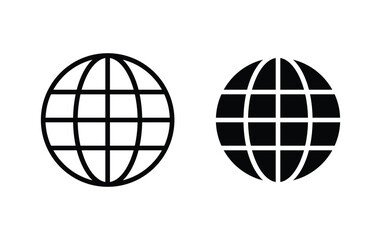 Wall Mural - globe icon vector, go to web icon symbols vector