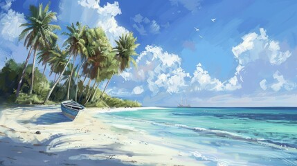 Wall Mural - Tropical Beach Paradise