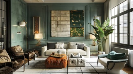 Wall Mural - Modern Living Room Interior Design