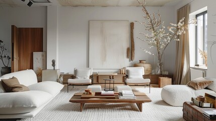 Sticker - Modern Minimalist Living Room Interior Design