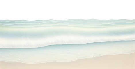 Sticker - PNG Painting of wave border backgrounds outdoors horizon.