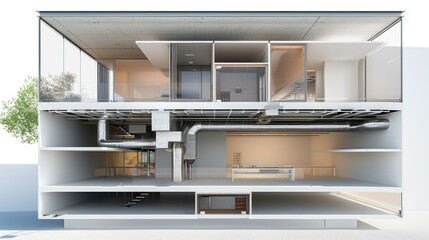 Sticker - Cross Section of a Modern House