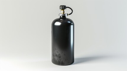 Poster - Black Cylinder on a White Background