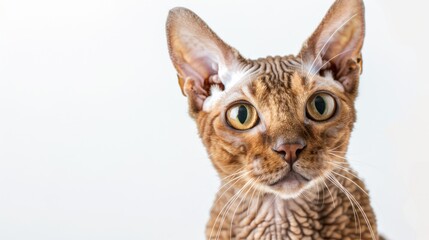 Wall Mural - Close-up Portrait of a Curious Sphynx Cat