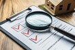 © pattaphorn - Magnifying Glass Over Checklist with House Model