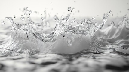 Poster - Close-up of water splashes creating dynamic patterns.