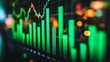 © Yevhen - Dynamic green bar charts representing positive trends in eco investing and sustainable finance