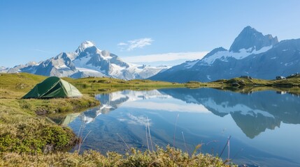 Wall Mural - Camping in the Mountains