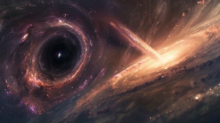 Canvas Print - Black Hole in Space