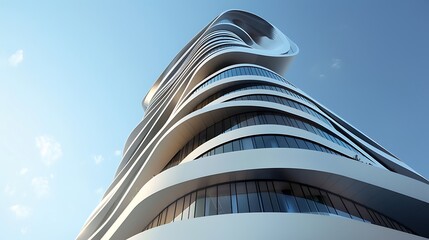 Sticker - Modern Architecture: A Curved Skyscraper