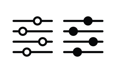 Sticker - control panel icon, filter icon vector