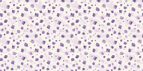 Wall Mural - a seamless pale lavender square pattern on a beige background, in a watercolor, hand-drawn style