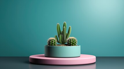 Canvas Print - Cactus on a Platform