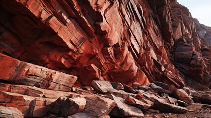 Poster - Red Rock Cliff Face