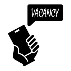 Sticker - vacancy Solid icon