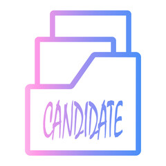 Poster - candidates Line Gradient Icon