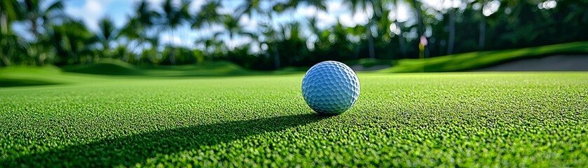 A man practicing his golf swing on a beautifully manicured golf course, photorealistic, sports, precision, high-quality :: golf club, golf ball, green, focus, skill, relaxation