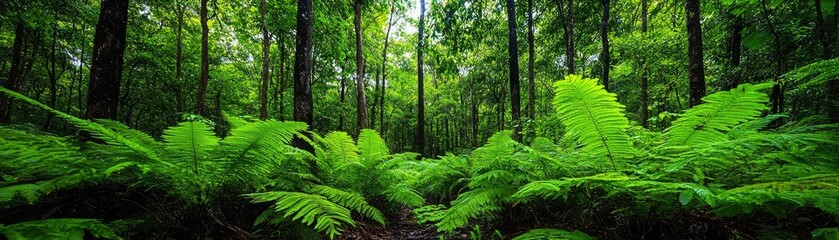 Ancient rainforest with towering trees and lush vegetation, primordial beauty, nature's cathedral, green sanctuary :: guided nature walk, wildlife spotting, nature photography