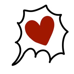 Poster - heart with love symbol