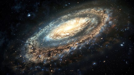 Poster - Spiral Galaxy in the Vastness of Space