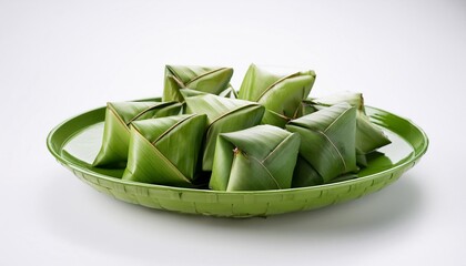 Malaysian Food, Kuih Ketayap on white background isolated.