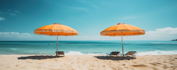 Canvas Print - Beach Umbrella Relaxation