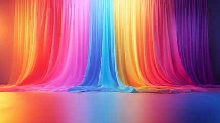 Wall Mural - Colorful stage background with copy space backdrop scene
