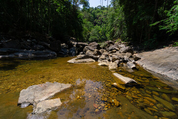 Nature reserve with its rocky walks and native trees and animals with small water deposits creating havens for wildlife