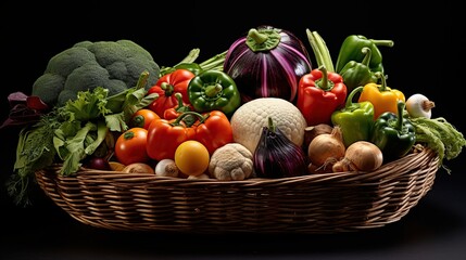 Poster - Vibrant Vegetables in a Basket