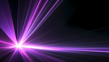 Wall Mural - Mystical Purple and Black Abstract Background with Radiant Light Ray and Mesmerizing Gradient Texture