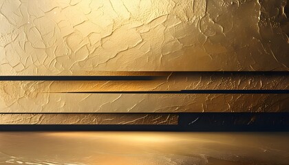 Canvas Print - Elegant abstract gold texture featuring smooth horizontal lines