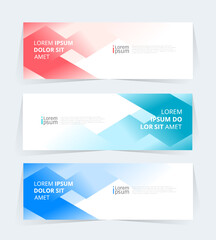 Wall Mural - Geometric banner design with Vector presentation template.