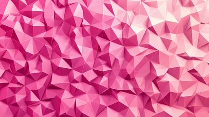 Wall Mural - Pink polygon vector pattern background. abstract full frame 3d triangular low poly style background for valentine's day, love and romantic celebration. resolution. Low Poly. Illustration