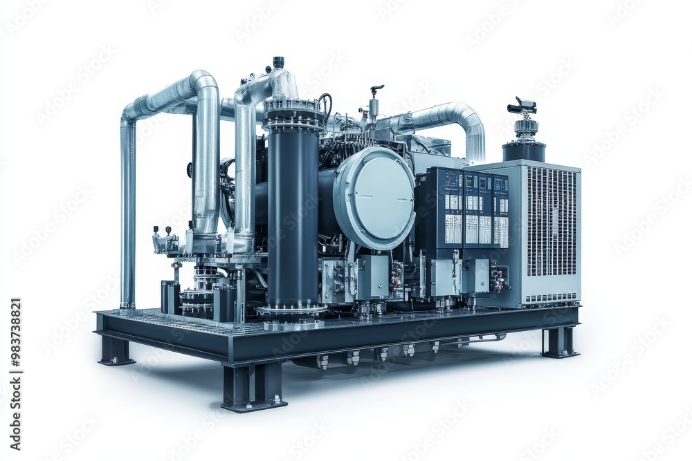 Industrial air compressor machinery, showcasing powerful components ...