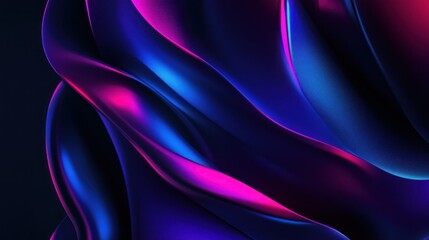 Canvas Print - Abstract waves of vibrant colors in a smooth, flowing design.