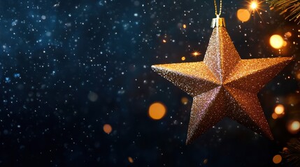 Wall Mural - star with copy space invitation backdrop, christmas greeting background transparent background