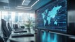 © Naturalis - Futuristic Global Technology Monitoring in Corporate Conference Room